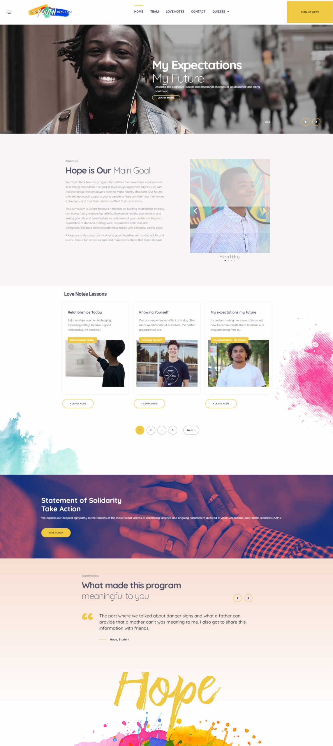 Archived Sac Youth Real Talk homepage screenshot